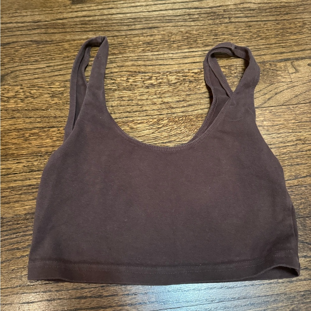 Brown Los Angeles apparel crop top